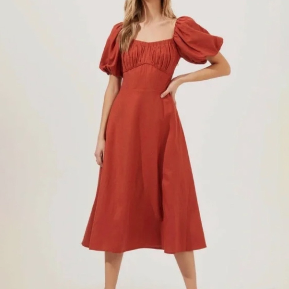 ASTR The Label Puff Sleeve Dress Size Medium